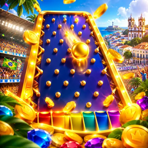 capa do jogo Plinko com tabuleiro de pinos